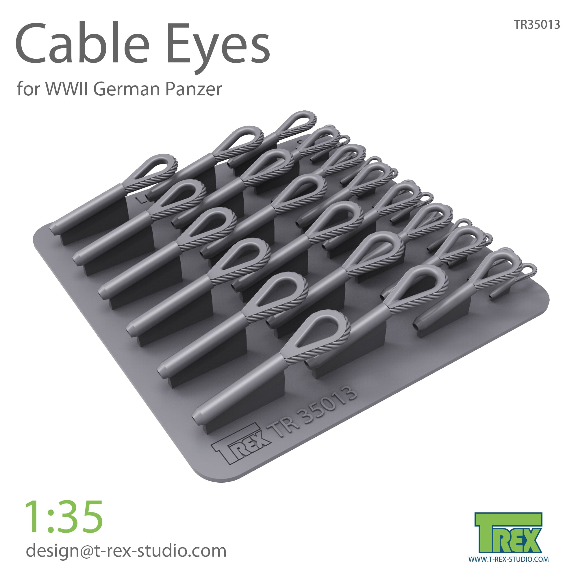 T-Rex Studio 1/35 Cable Eyes for German Panzer Set | 6973984750213
