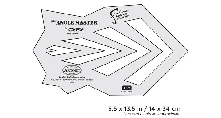 IWATA Artool #9 The Angle Master Freehand Airbrush Template by Gary Padilla | 758240031994