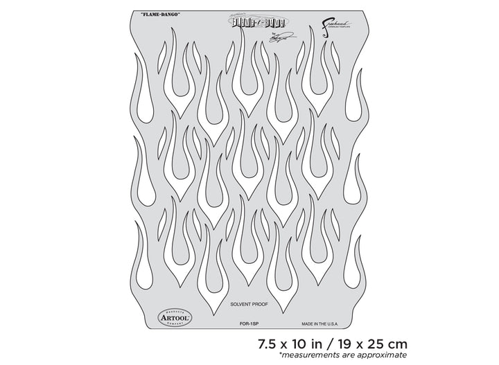 IWATA Artool Freehand Airbrush Templates Flame-o-rama Flame-Dango by Craig Fraser | 758240038207
