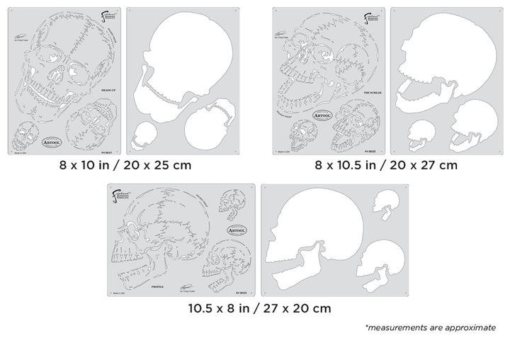 IWATA Artool Horror of Skullmaster SetFreehand Airbrush Template by Craig Fraser | 758240139416