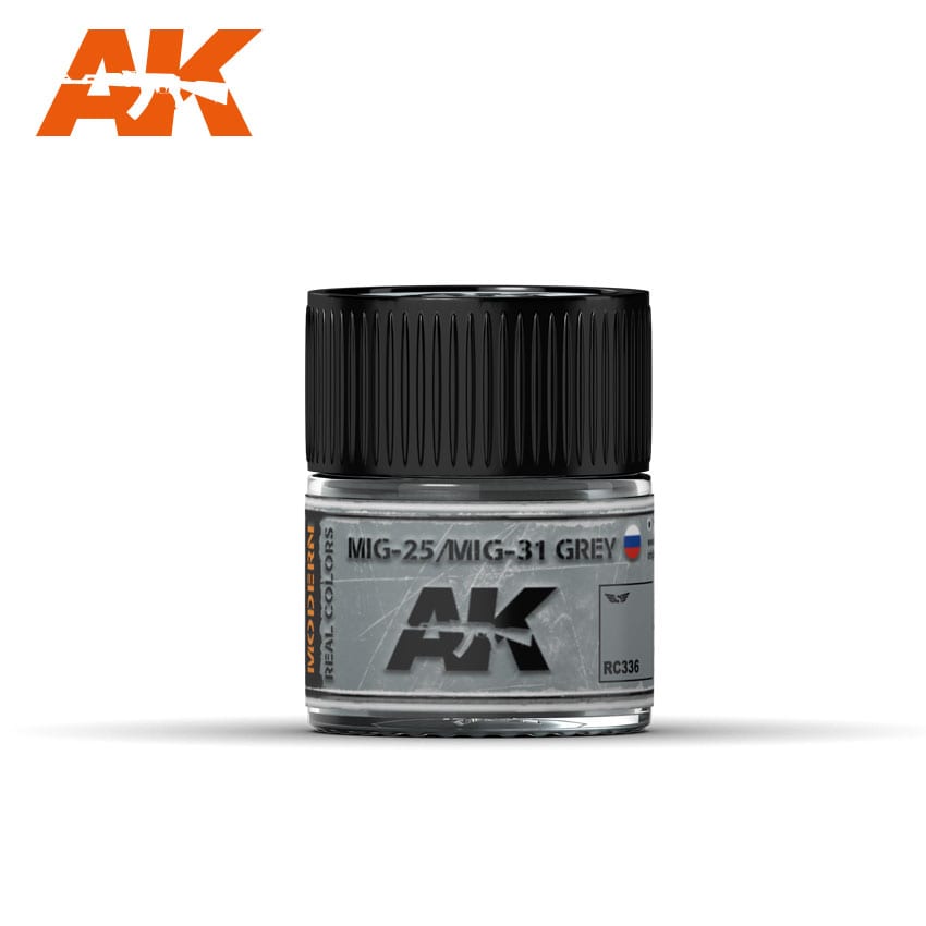 AK Interactive Real Colors MIG-25/MIG-31 Grey 10ml | 8436564929815