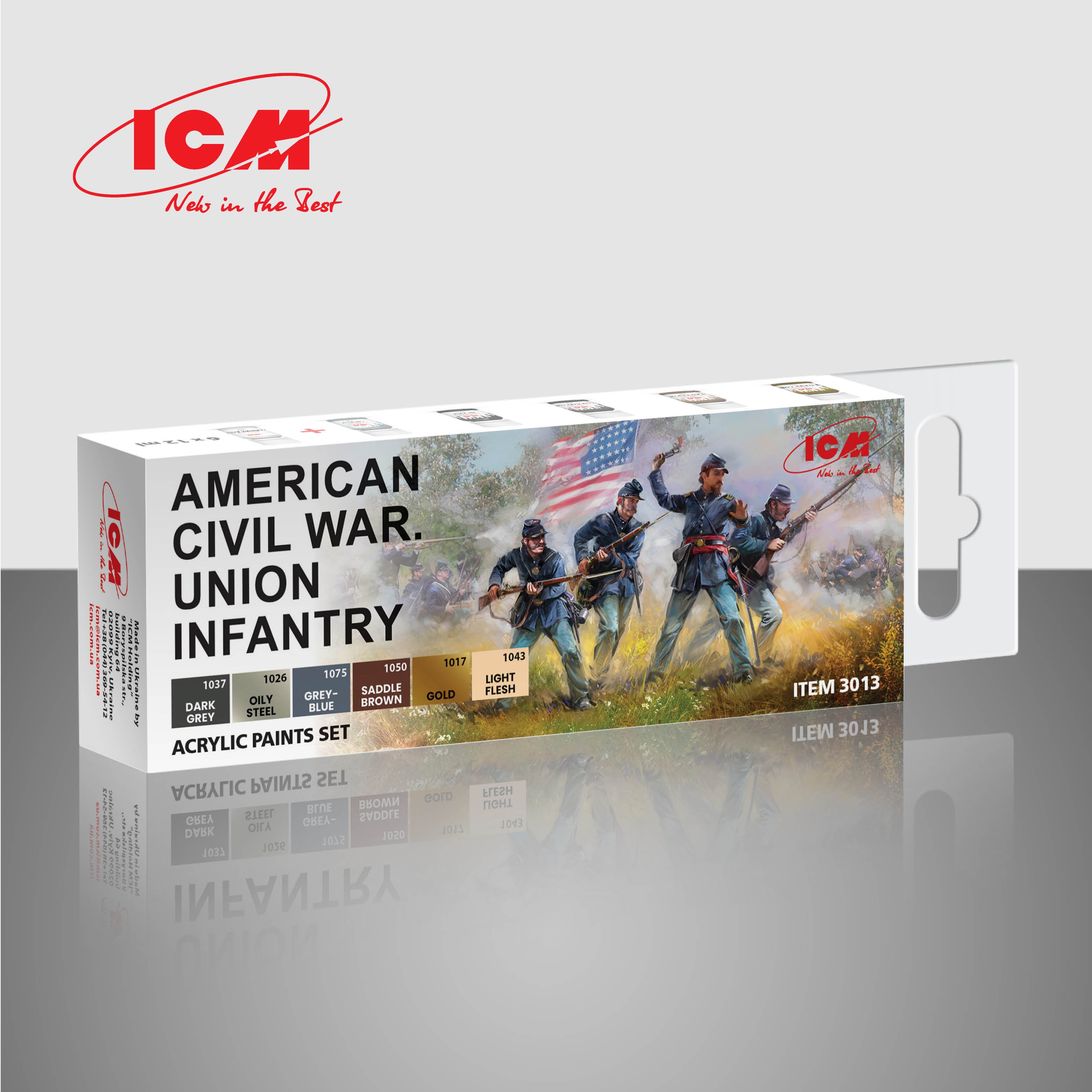 ICM Acrylic Paint Set for American Civil War *suitable for kit #35023 | 4823044409105