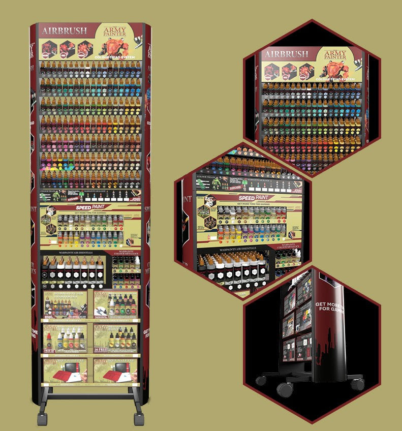 Army Painter Warpaints Air Retail Display Rack (Full) | 5713799500181