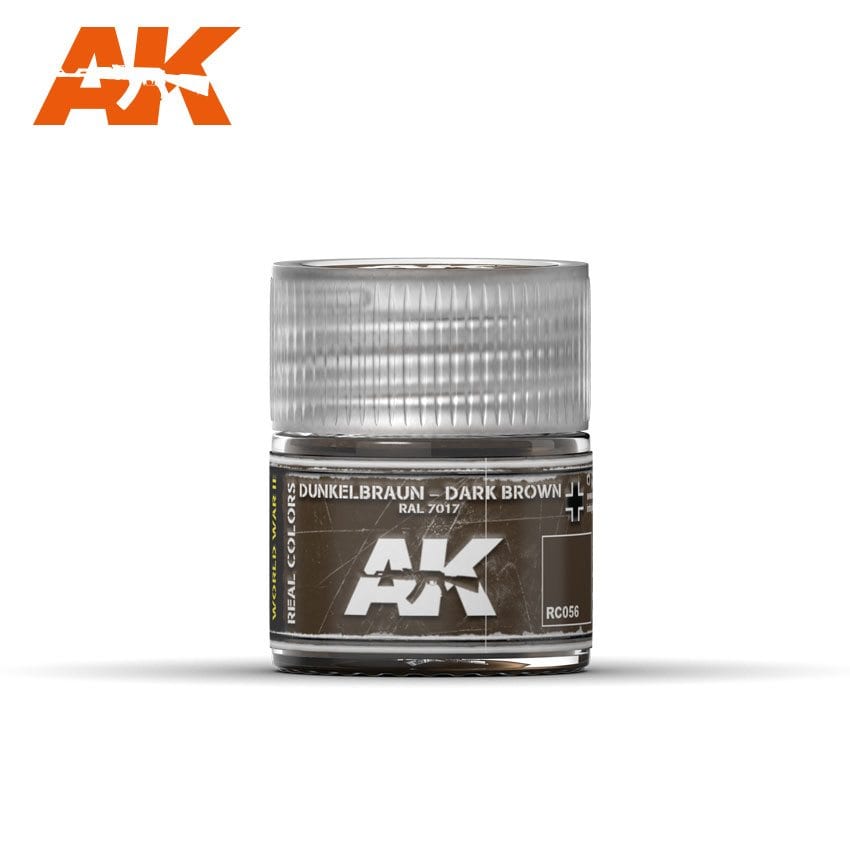 AK Interactive Real Colors Dunkelbraun-Dark Brown RAL 7017 10ml | 8436564922892