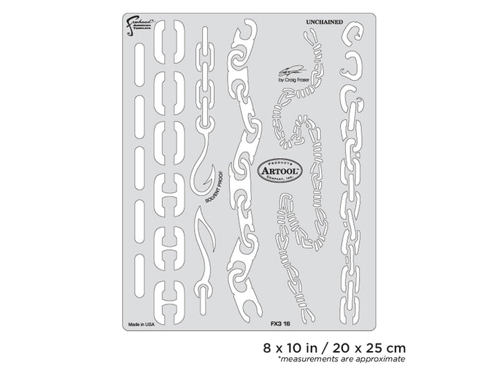 IWATA Artool FX3 Unchained Freehand Airbrush Template by Craig Fraser | 758240138433