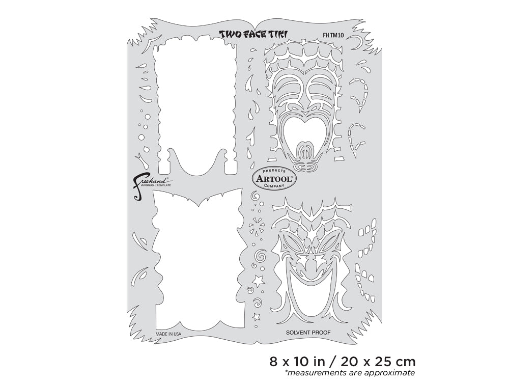 IWATA Artool Tiki Master Tribal Tiki Freehand Airbrush Template by Dennis Mathewson | 758240132912