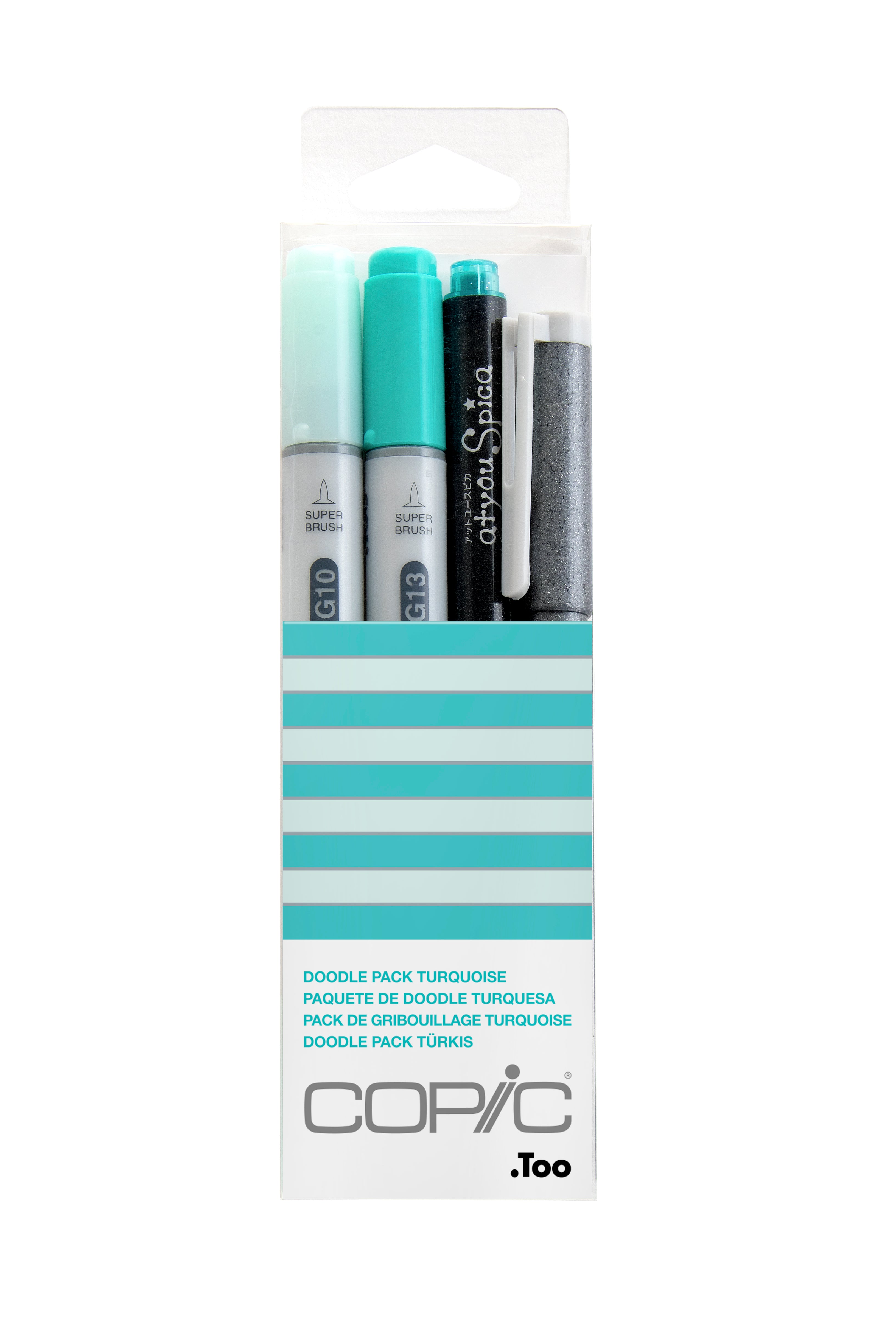 Copic Ciao Marker 4pc Doodle Kit, Turquoise | 4511338053850