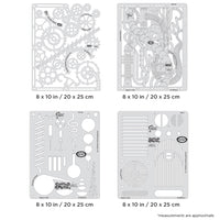IWATA Artool Steampunk FX2 Set Freehand Airbrush Template by Craig Fraser | 758240151036