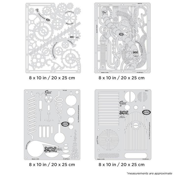 IWATA Artool Steampunk FX2 Set Freehand Airbrush Template by Craig Fraser | 758240151036