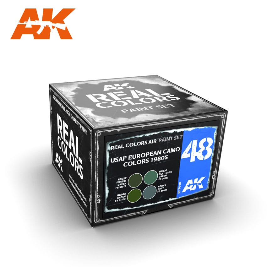 AK Interactive Real Colors USAF European Camo Colors 1980s | 8436564930149
