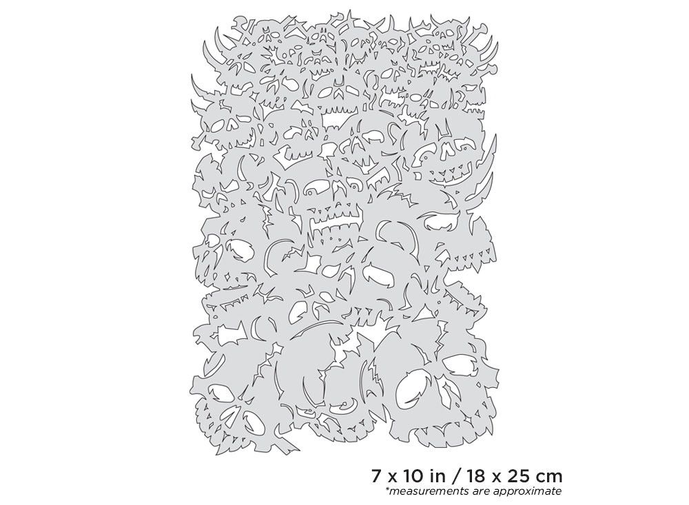 IWATA Artool Curse of Skullmaster Bonz II Freehand Airbrush Template by Craig Fraser | 758240038177