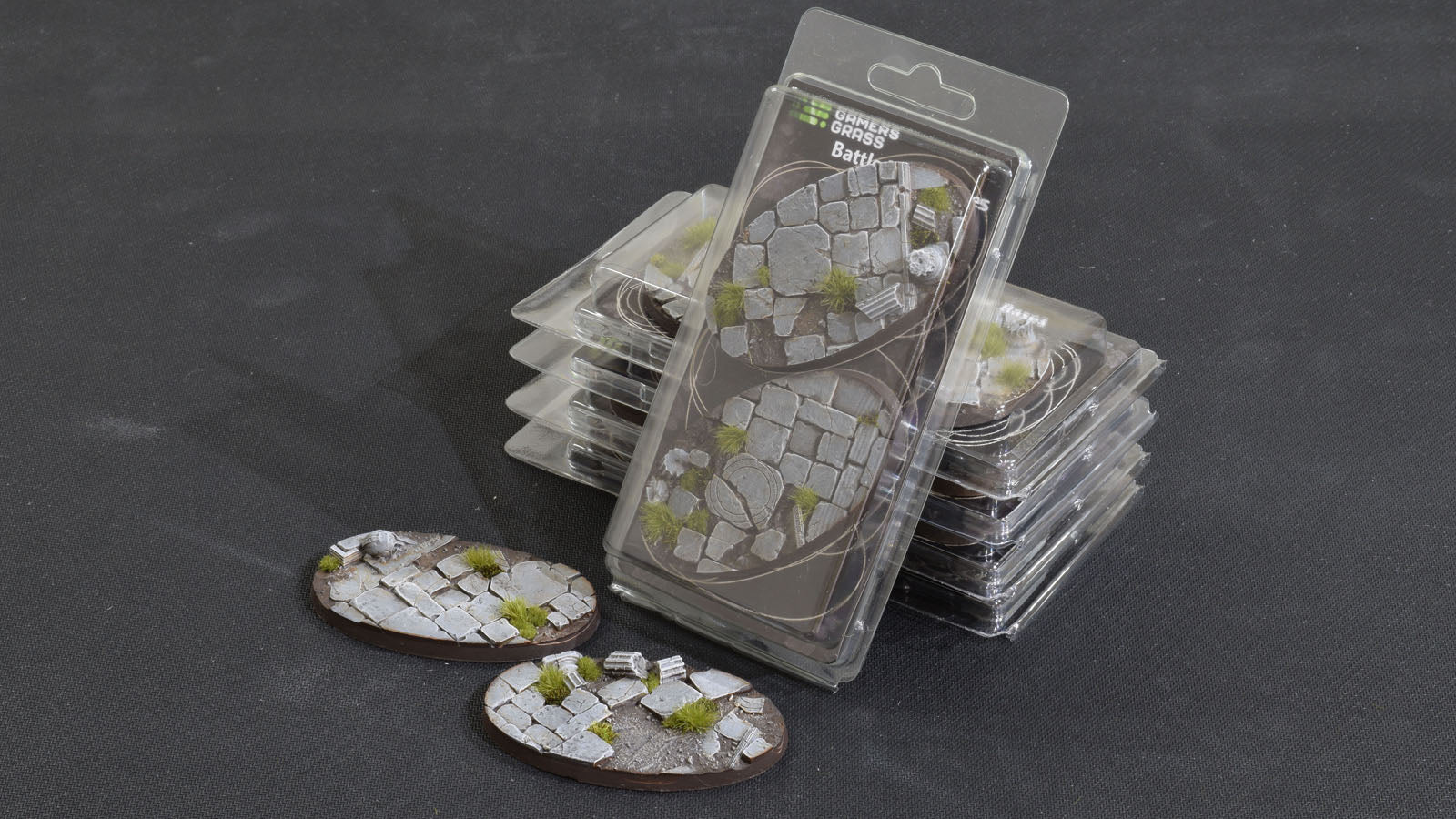 Gamers Grass Battle Ready Bases - Temple - Oval 90mm (x2) | 738956789242