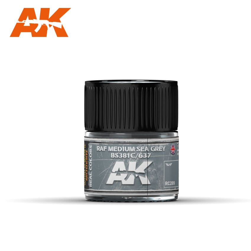AK Interactive Real Colors RAF Medium Sea Grey BS381C/637 - 10ml | 8436564925909