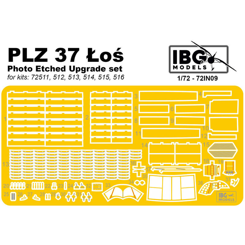 IBG Models 1/72 PE Upgrade set for PZL P.37 Los | 5907747901438