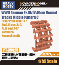 Heavy Hobby 1/35 WWII German Pz.III/IV 41cm Normal Tracks Middle Pattern C | 6973146480316