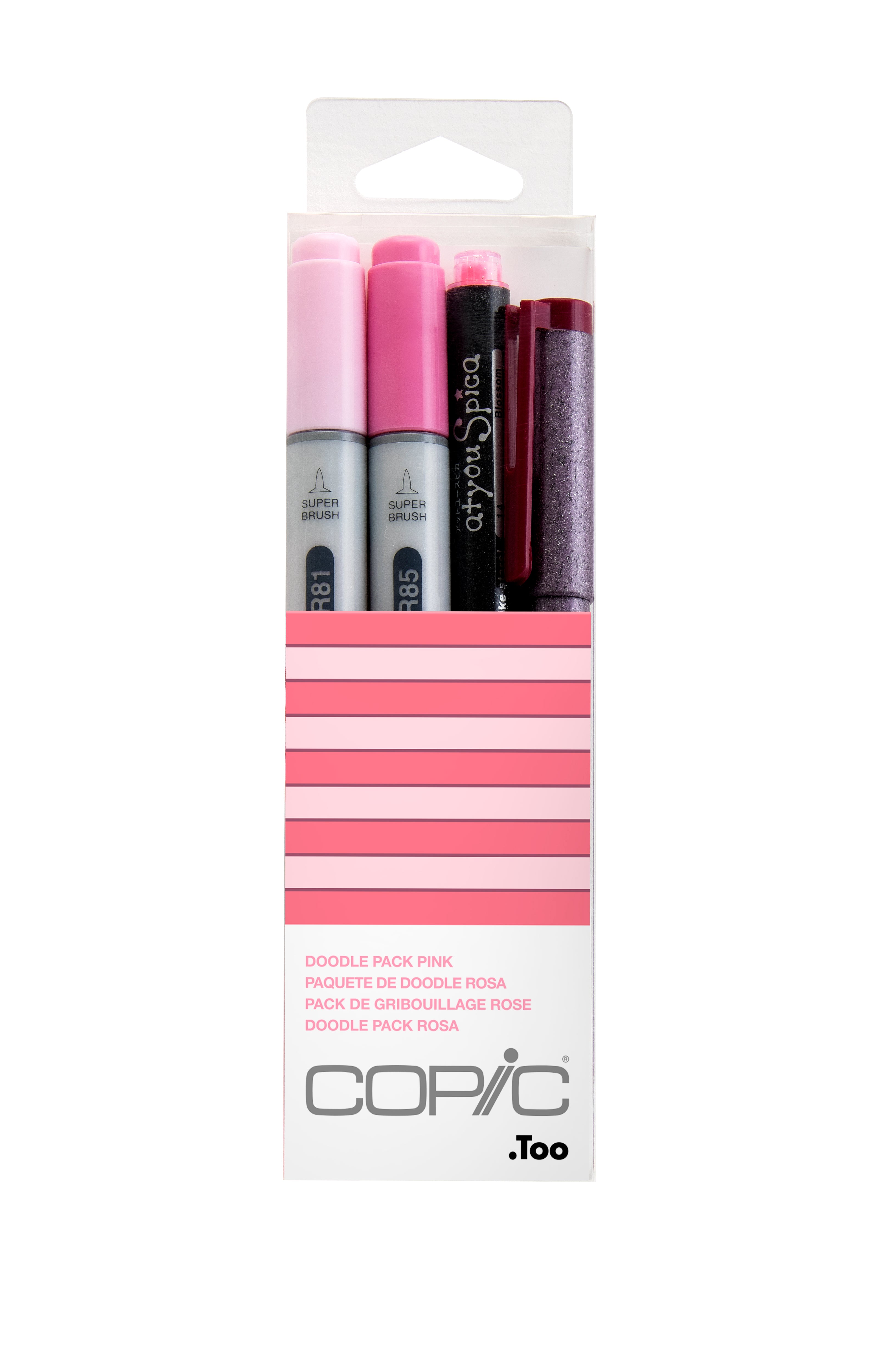 Copic Ciao Marker 4pc Doodle Kit, Pink | 4511338059111