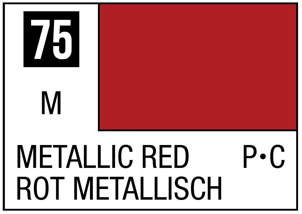 Mr Hobby Mr. Color 75 - Metallic Red (Metallic/Primary Car) - 10ml | 4973028635324