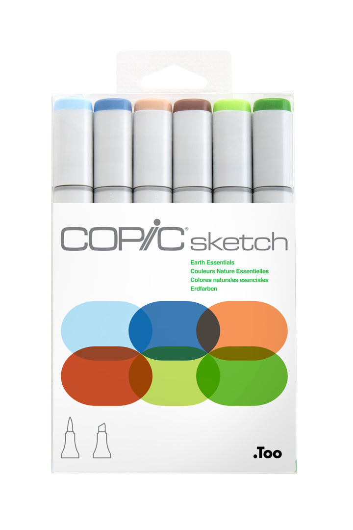 Copic Sketch Marker Earth Essentials 6Pc Set | 4511338052785