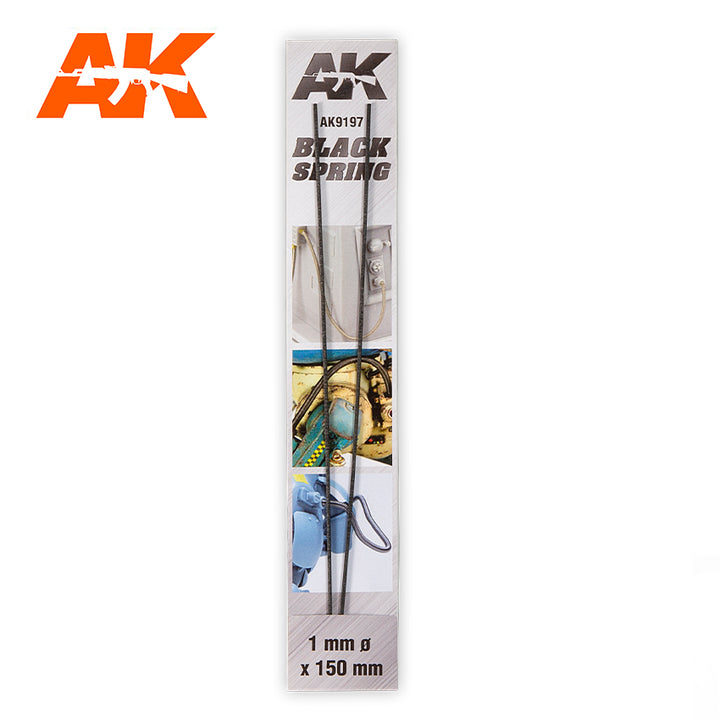 AK Interactive Black Spring 1mm [Sale ends when item is out of stock] | 8435568326385