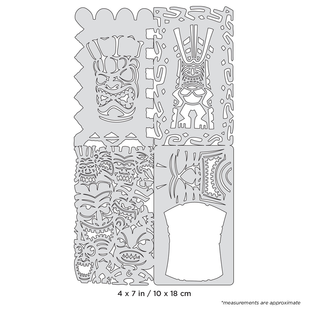 IWATA Artool Tikiville Nano Freehand Airbrush Template by Dennis Mathewson | 758240150725