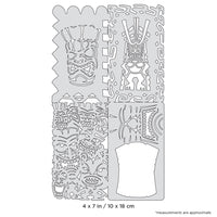 IWATA Artool Tikiville Nano Freehand Airbrush Template by Dennis Mathewson | 758240150725