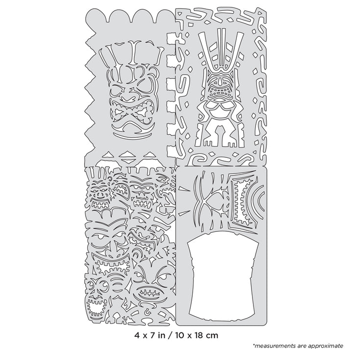 IWATA Artool Tikiville Nano Freehand Airbrush Template by Dennis Mathewson | 758240150725