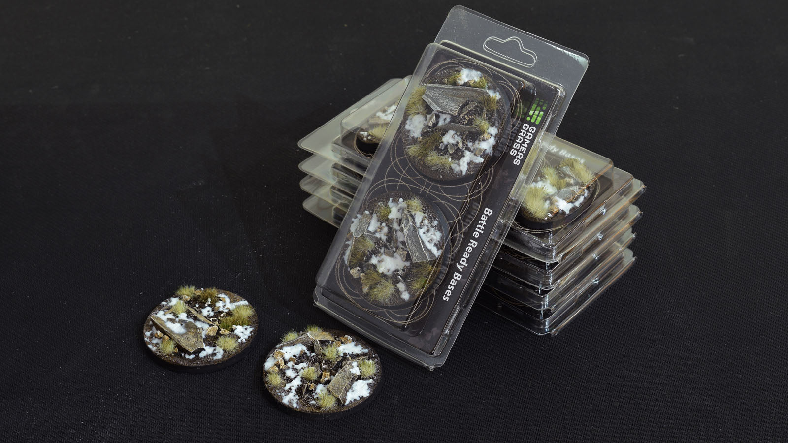 Gamers Grass Battle Ready Bases - Winter - Round 60mm (x2) | 738956788290