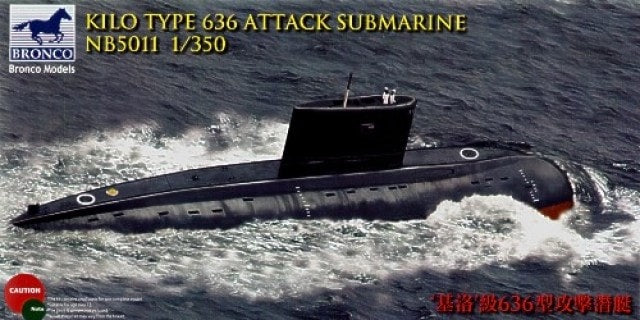 Bronco Models 1/350 Kilo Type 636 Attack Submarine | 4544032656904