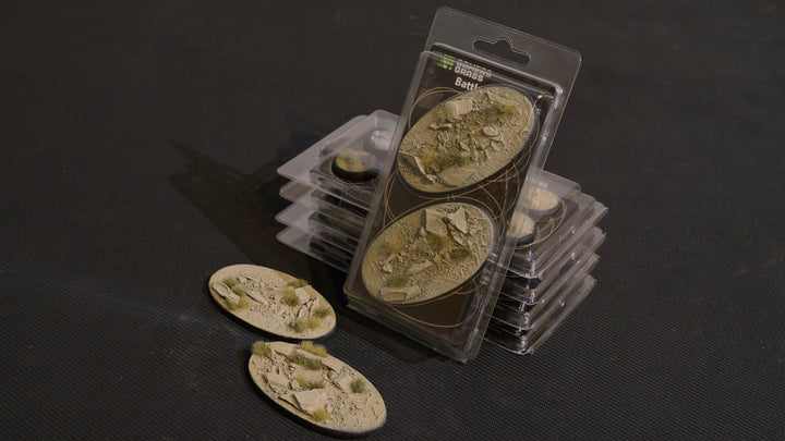 Gamers Grass Battle Ready Bases - Arid Steppe - Oval 90mm (x2) | 738956788689
