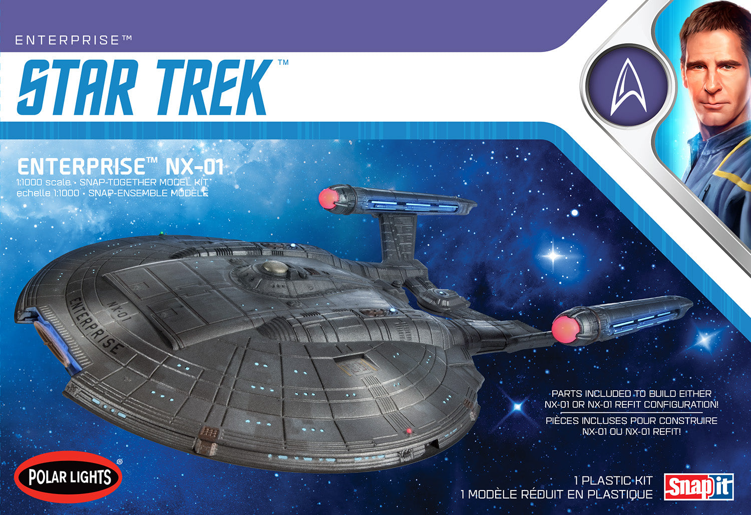 Polar Lights 1/1000 Star Trek NX-01 Enterprise (Snap) 2T | 849398030011
