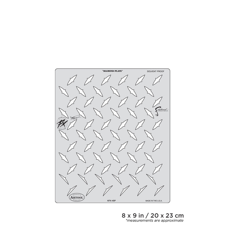 IWATA Artool Kustom FX Diamond-Plate Freehand Airbrush Template by Craig Fraser | 758240138310