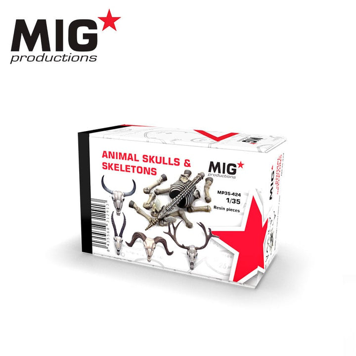 AK Interactive 1/35 Animal Skulls & Skeletons Plastic Model Kit | 8435568312913