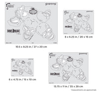 IWATA Artool Bone Headz ScreamersFreehand Airbrush Template by Mike Lavallee | 758240003311