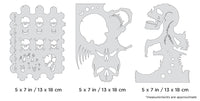 IWATA Artool Skullmaster Mini Series Set Freehand Airbrush Template by Craig Fraser | 758240038306