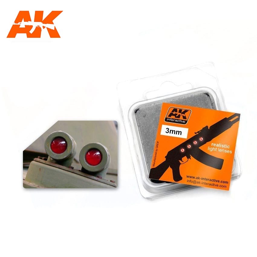 AK Interactive Red 3mm Lenses | 8436535572132