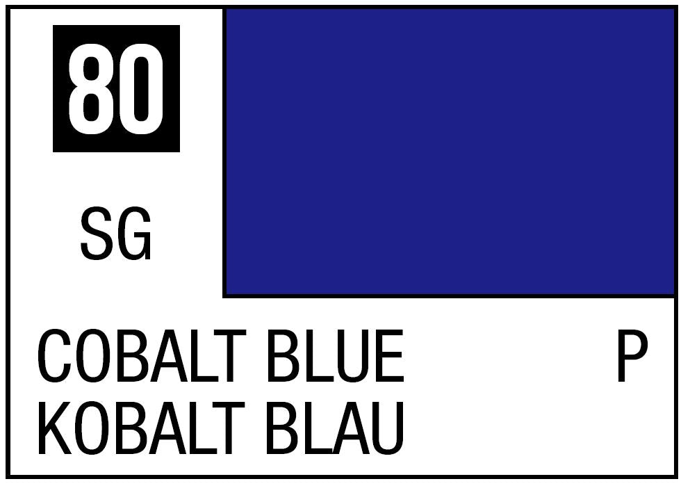 Mr Hobby Mr. Color 80 - Cobalt Blue (Semi-Gloss/Primary) - 10ml | 4973028635379
