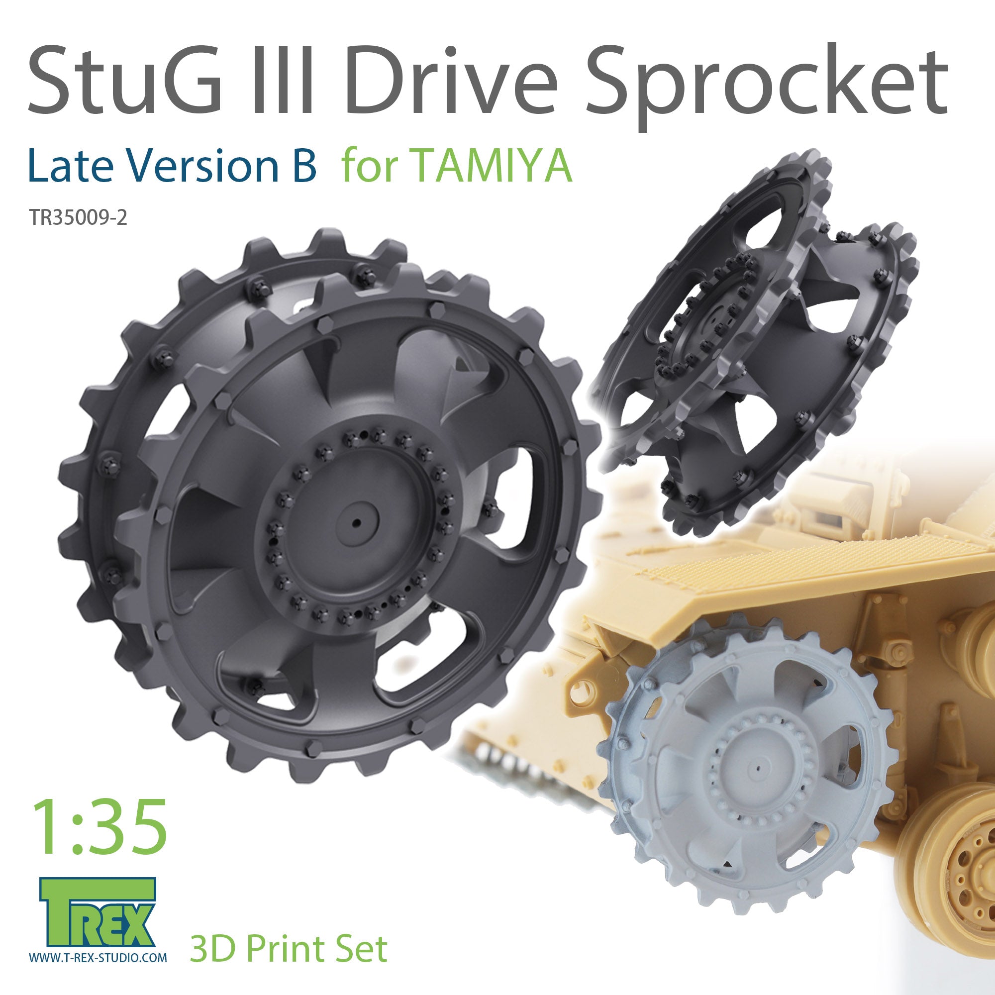 T-Rex Studio 1/35 StugIII Sprocket Set (Late Version B) for Tamiya | 6973984750404