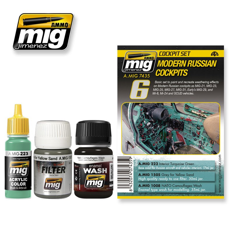 Ammo Mig Modern Russian Cockpit Weathering Set