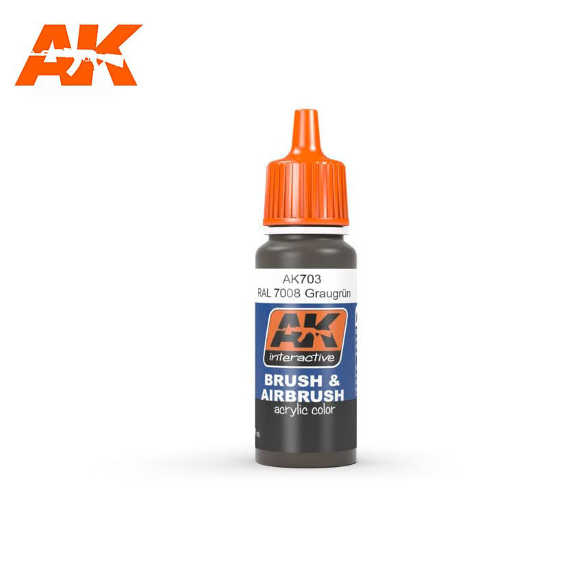 AK Interactive RAL 7008 Graugrn (O Khakibraun) 17ml | 8436535577038