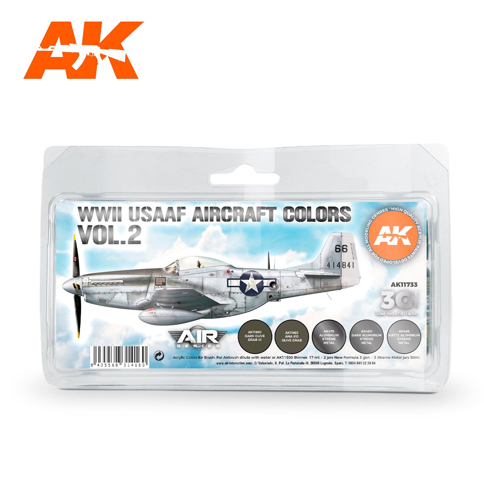 AK Interactive 3G Air - WWII USAAF Aircraft Colors Vol.2 SET | 8435568314160