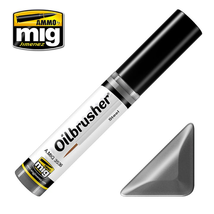 Ammo Mig Oilbrusher - Steel | 8432074035367