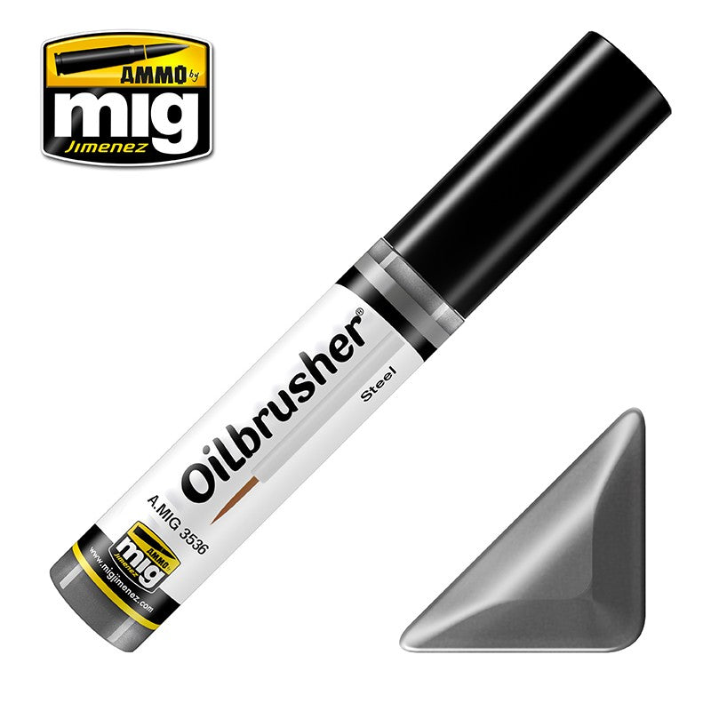 Ammo Mig Oilbrusher - Steel | 8432074035367