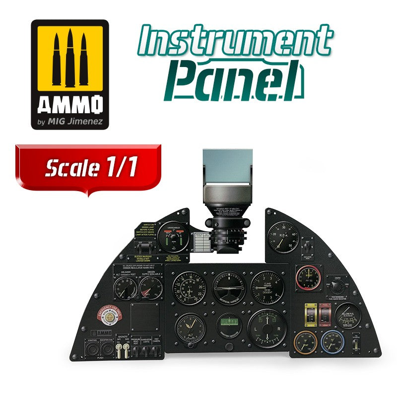 Ammo Mig Hawker Hurricane Mk. I Instrument Panel 1/1 Scale 2D Print On MDF | 8432074082842