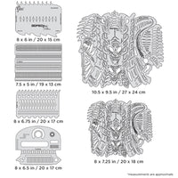 IWATA Artool Biomech FX Skull BusterFreehand Airbrush Template by Mike Lavallee | 758240150800