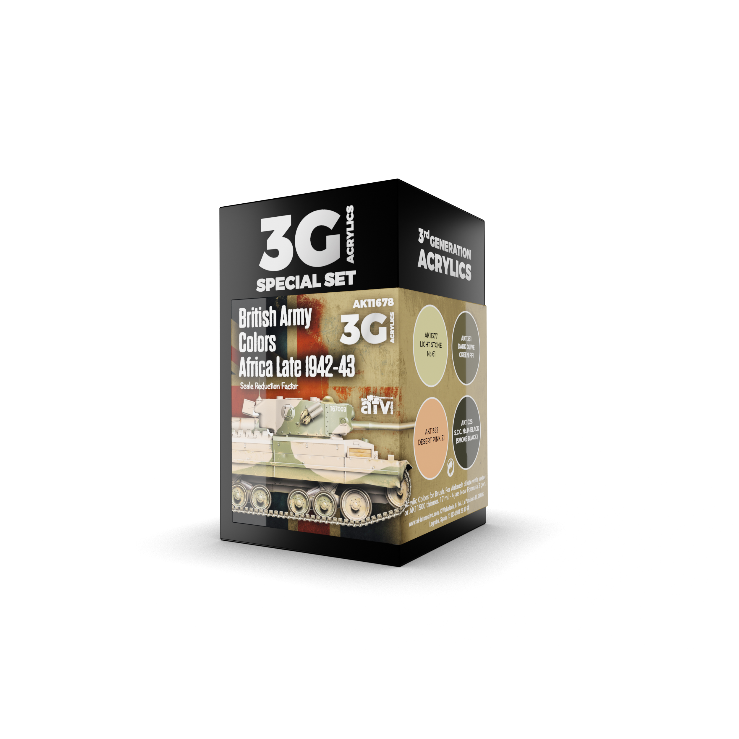 AK Interactive 3G British Army Colors Africa, Late 1942-43 | 8435568311749