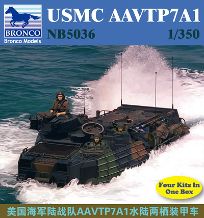 Bronco Models 1/350 USMC AAVTP7A1 Military Tank Model Kit | 4544032698584