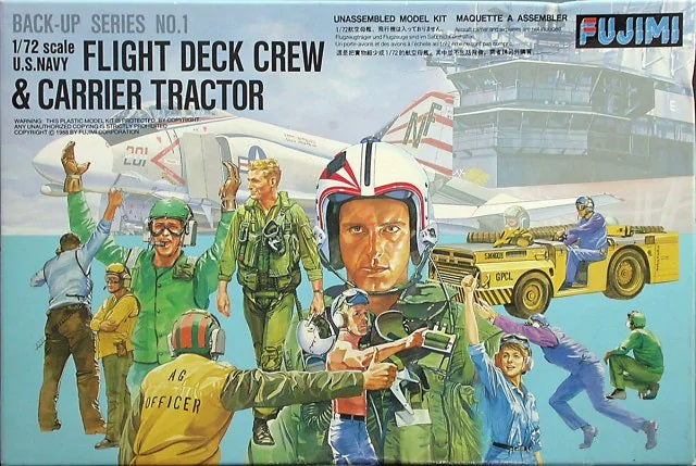 Fujimi Flight deck crews & MD-3 tractor (USN)