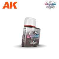 AK Interactive Wargame Enamel Liquid Pigments Dark Grit 35ml | 8435568330856