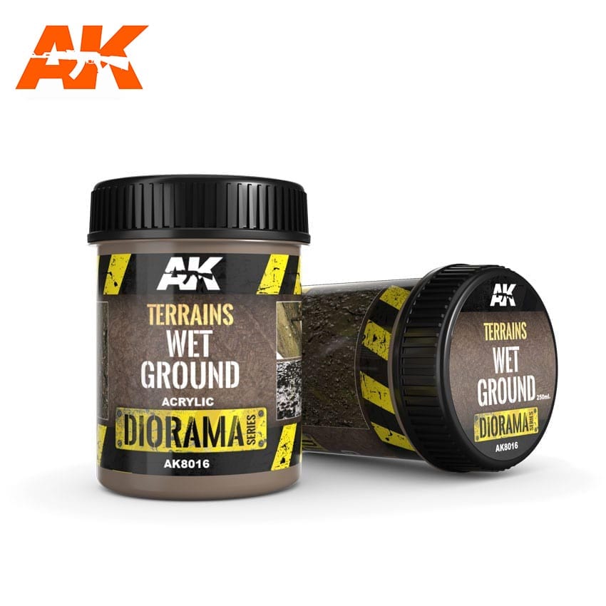 AK Interactive Terrains Wet Ground - 250ml (Acrylic) | 8436564920980