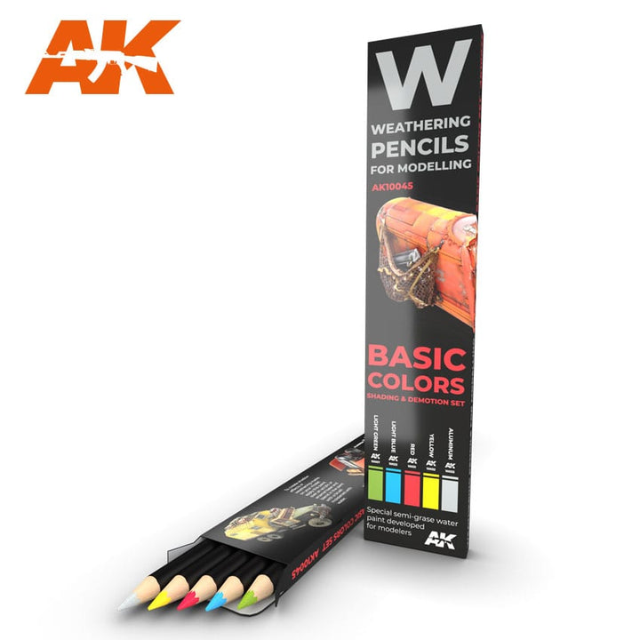 AK Interactive Weathering Pencil Set - Basics | 8436564929464